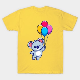 Cute koala floating with balloon T-Shirt